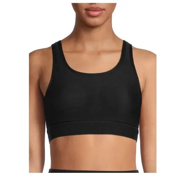 Nwt Jockey Radiate sport bra stretched jersey mold mesh cup black s small top - Picture 8 of 8